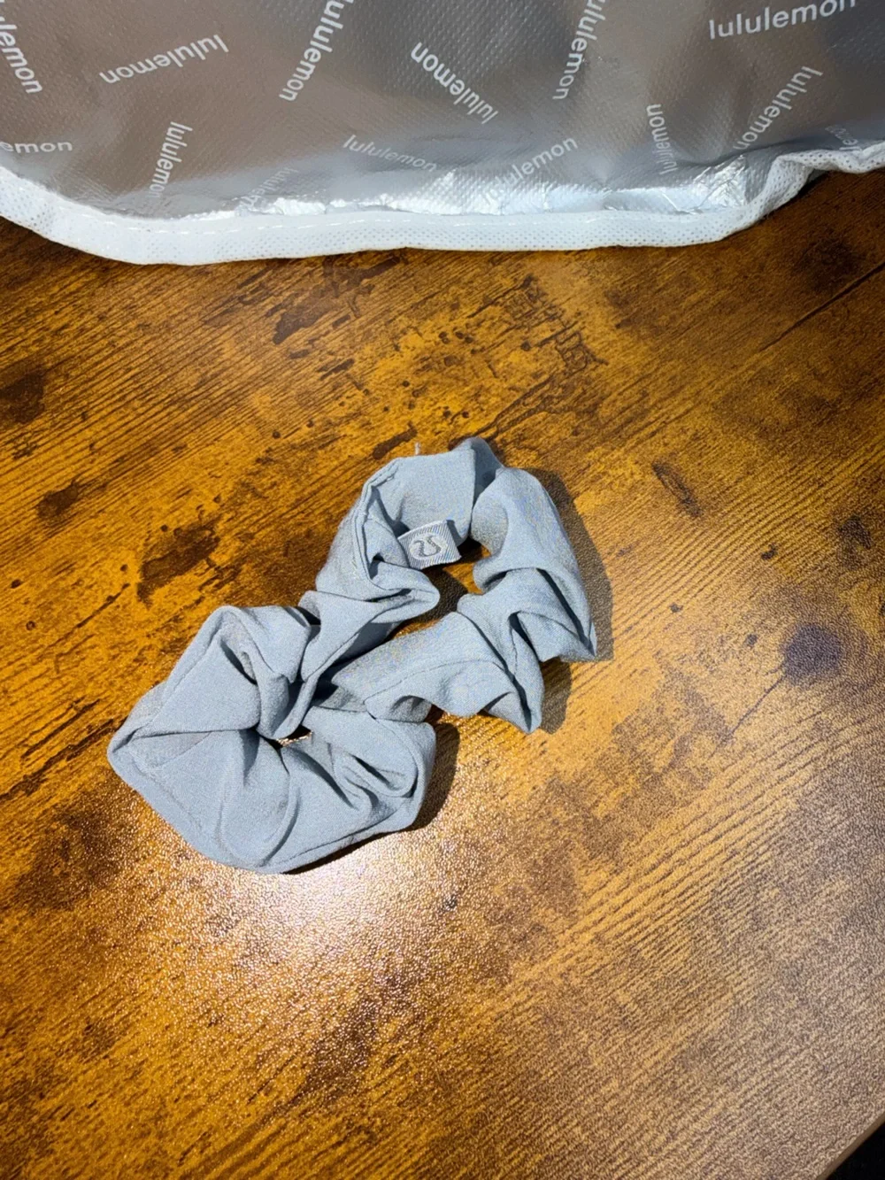 Lululemon uplifting scrunchie in Concrete Blue